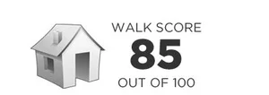Walk Score 85 out of 100