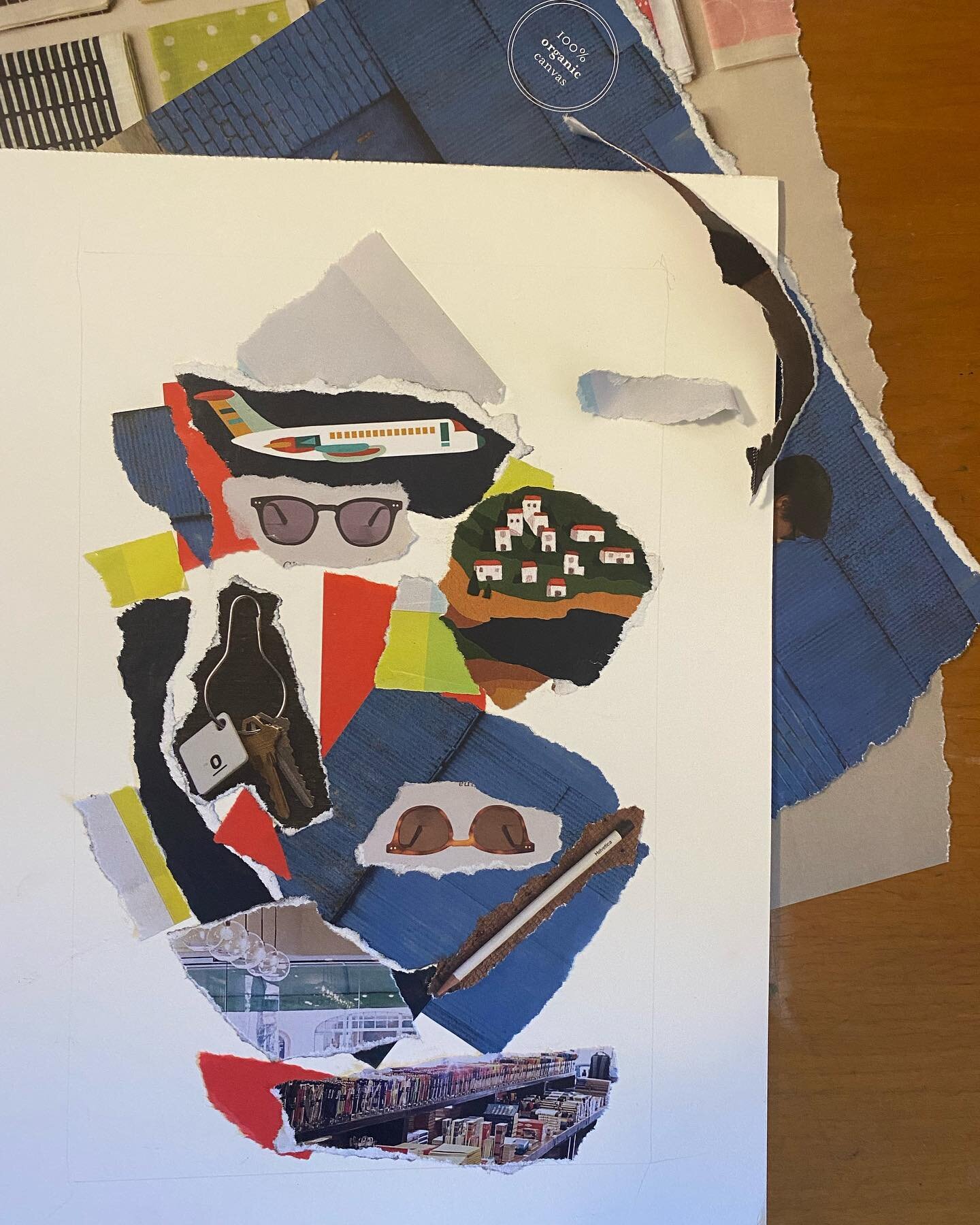 Today we did torn paper collage in my kid's art class. I love to see my students busy and focused on their creations. I played music and we just zoned out. So good!