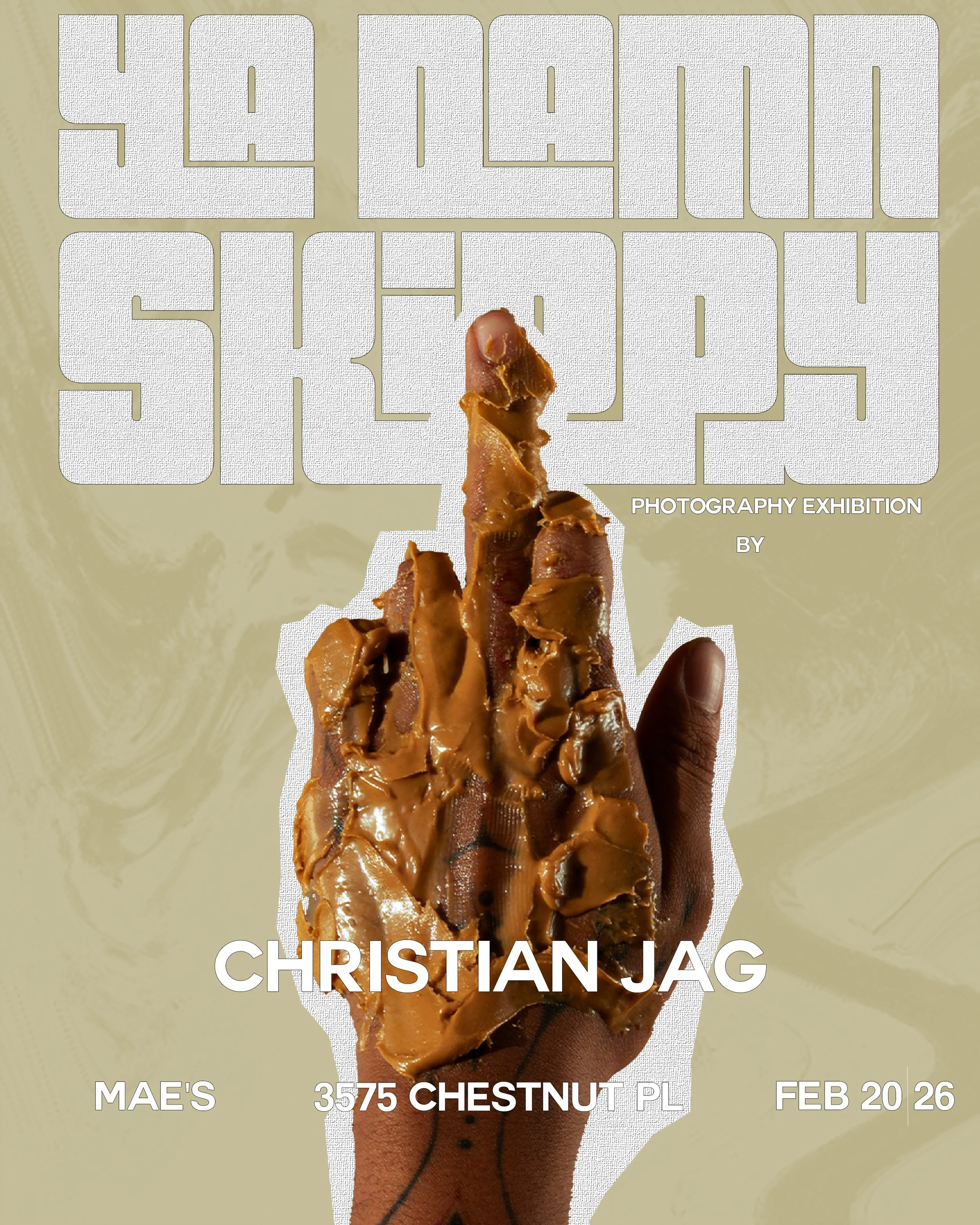       
  
     YA DAMN SKIPPY – is Christian Jag’s first art show, showcasing what I’ve been seeing through the lens over the past two and a half years.   February 20th @ 8 PM at MAE’S.  Pull up.  

   .fe-block-2616ba523b0f0db7c9ea {mix-blend-mode: 