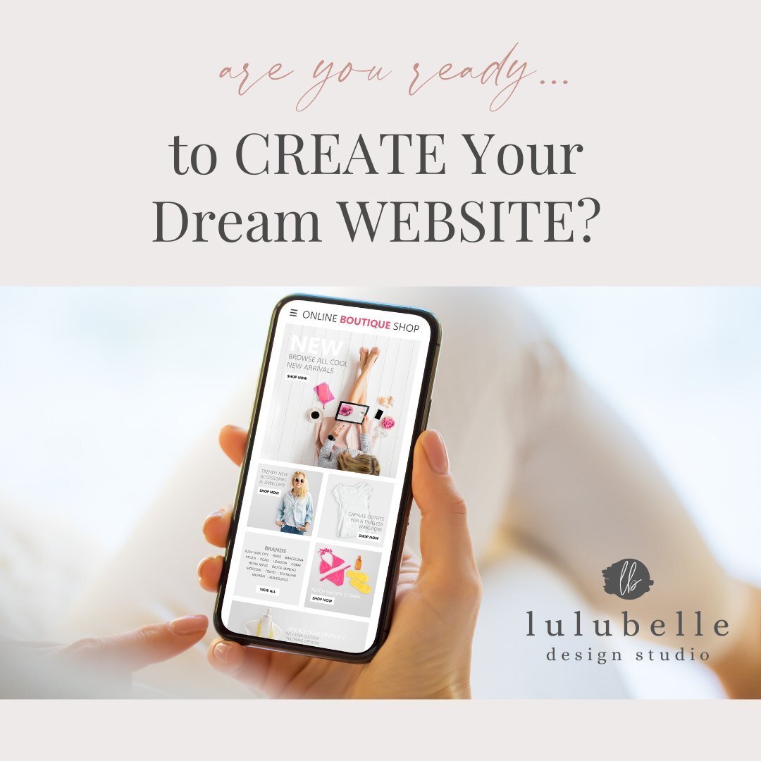 Are you ready to CREATE your DREAM website? 

Partner with Lulubelle Design Studio for a new website and receive the following &darr;

☁️ Design Discovery Call &amp; Website Design Questionnaire
☁️ Custom Mobile Friendly Squarespace Website
☁️ Homepa