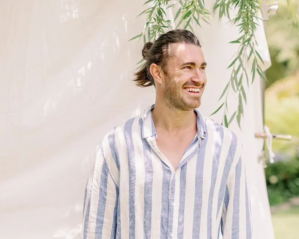 Founder Matt Bandiera looking at the other side and smiling