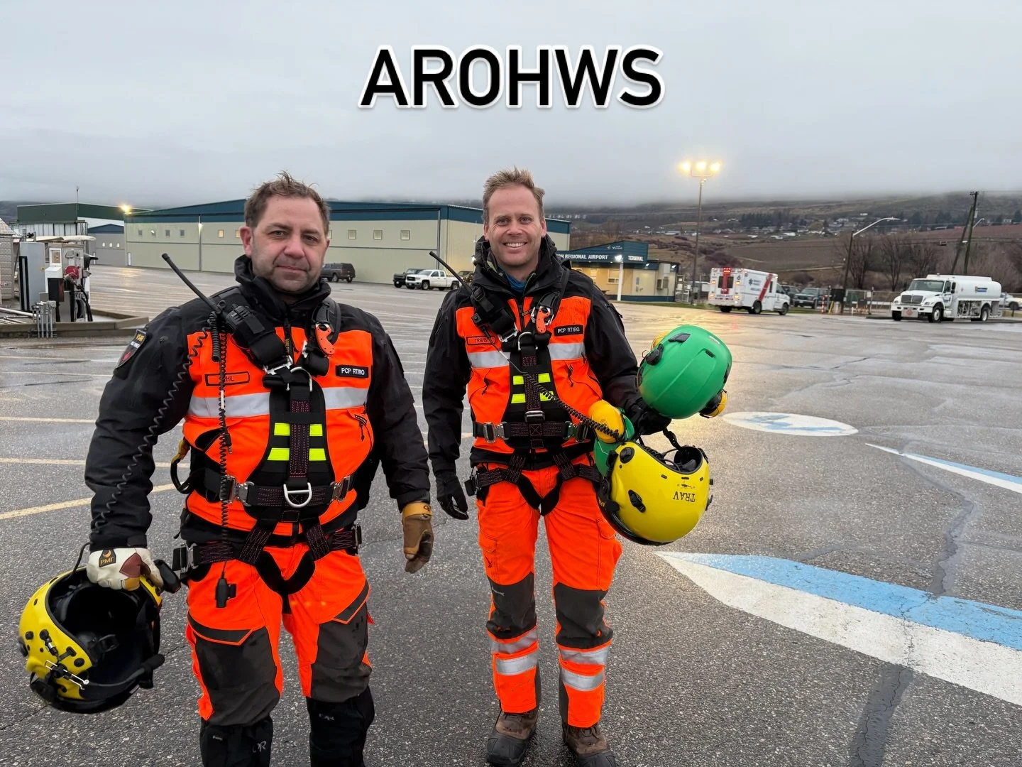 Happy and tired crew after a long day of searching, followed by a quick, challenging rescue, intermixed with a training session. A huge thank you to our rescue pilot that did an amazing job with terrible weather!
#arohws #airrescueone #helicopterhois