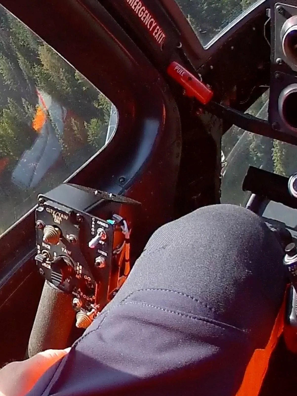 Our helicopter is equipped with dual controls to allow for two pilots or flying on the left. For certain calls, particularly searches, we fly with a rescue tech in the front. This works particularly well when searching with the @recco device. Unfortu