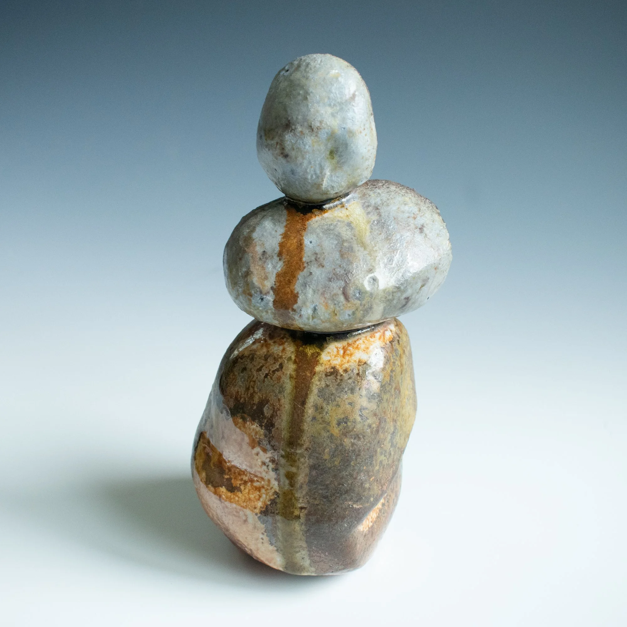 Rock stack, cone 11+ train kiln, winter 2025
