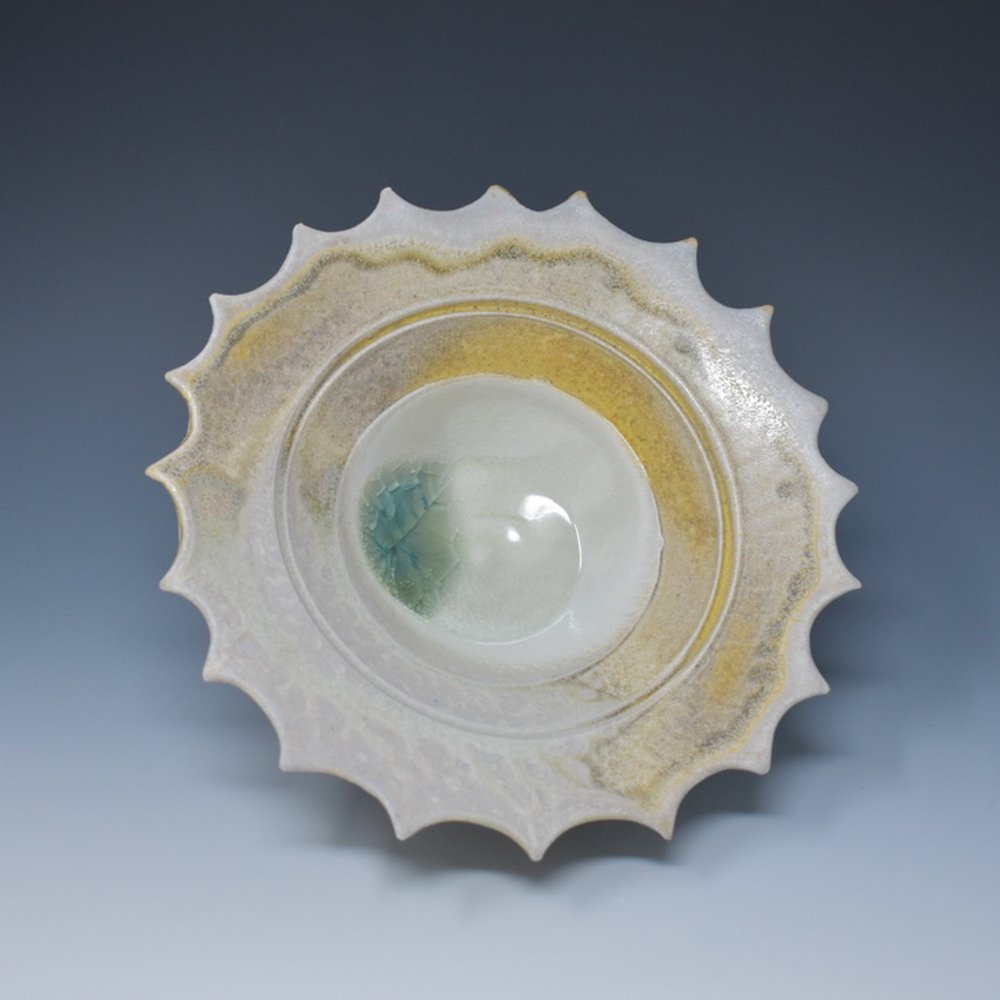 Ikebana bowl, Anagama, Fall 2023