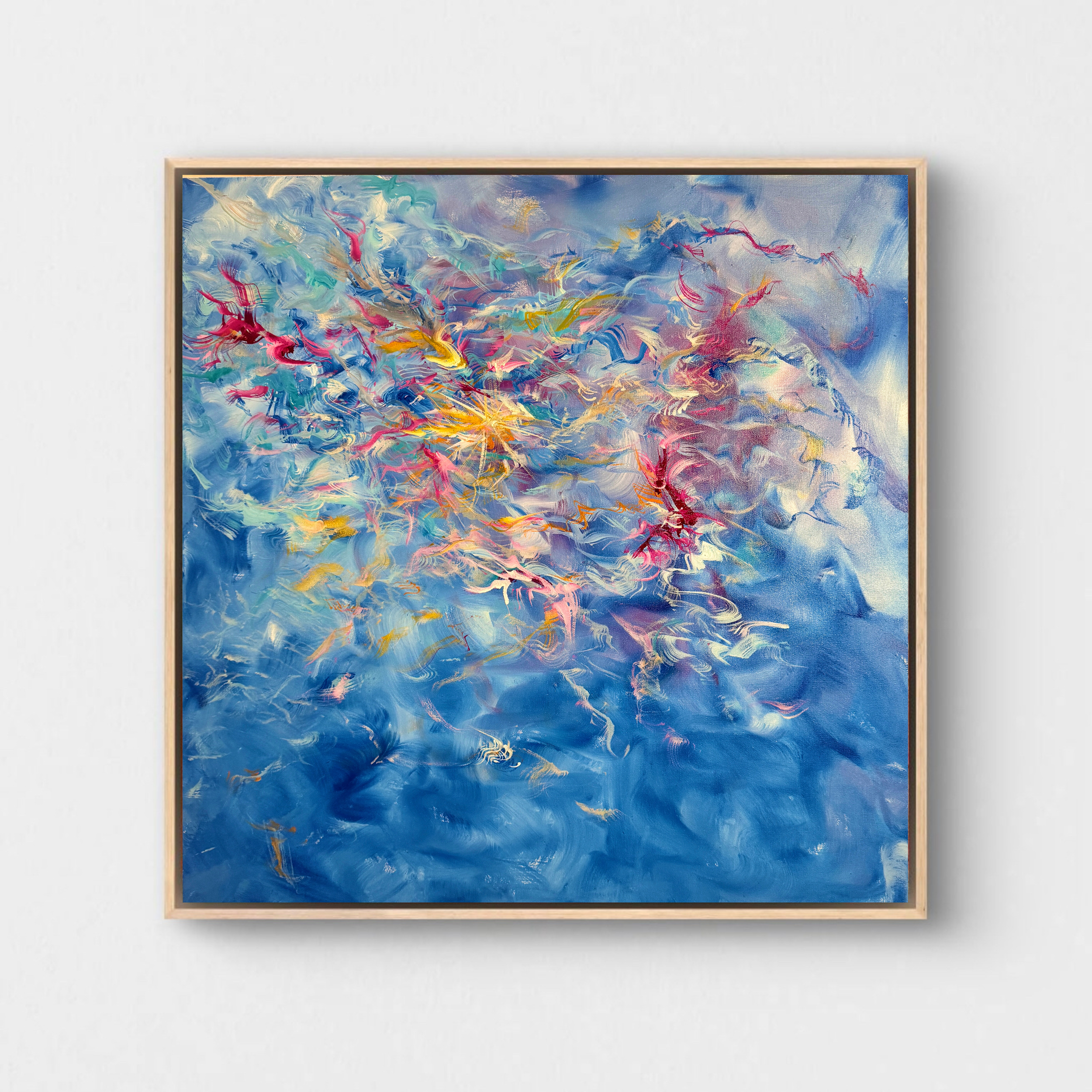 TITLE: 'Strings" //
30in x 40in original acrylic on canvas.