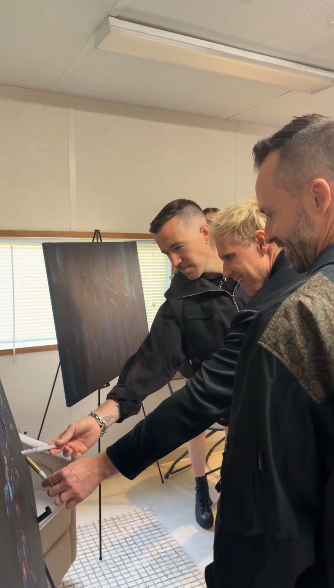 RUFUS DU SOL signing artwork for Invisible Worlds initiative