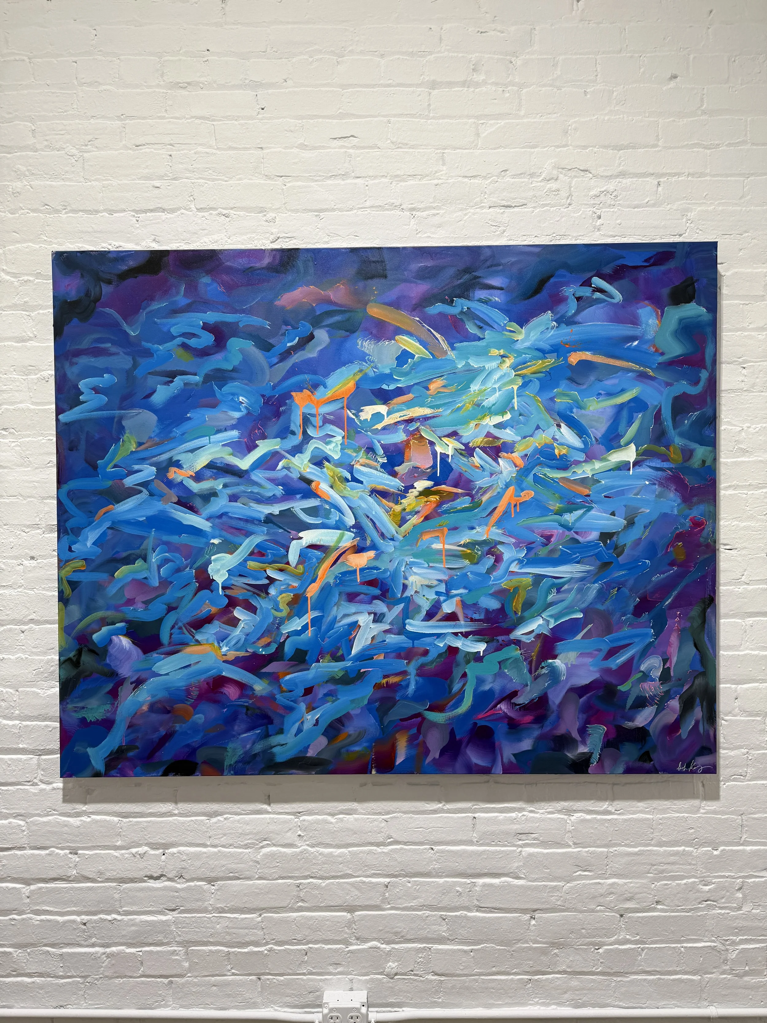 TITLE: 'Sideways' - Citizen Cope //

30" x 40" original acrylic on canvas, 2025