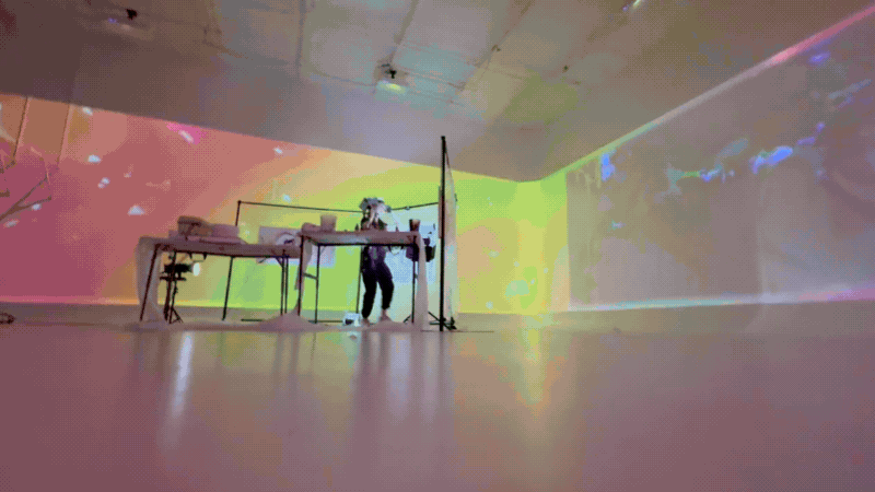 Sound stage projection and live painting