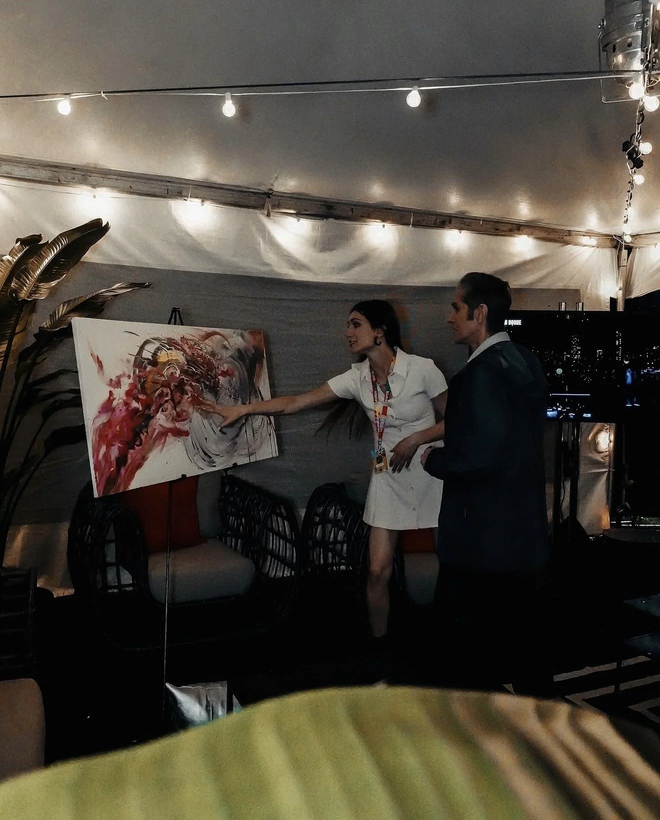 Perry Farrell with signed artwork @ Lollapalooza '24