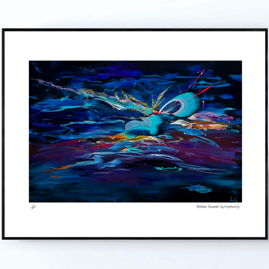 The Verve 'Bitter Sweet Symphony' artwork print by Sarah Kraning - Framed.png