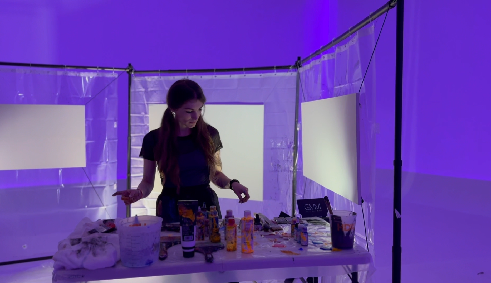Projection mapping on sound stage
