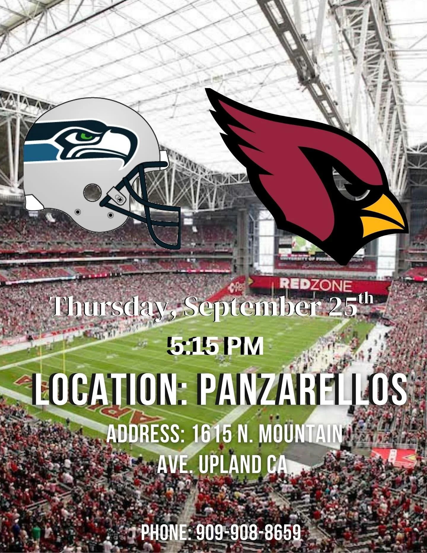 Come watch Thursday nights game with us!! #thursdaynightfootball  #panzarellos #panzarellosrestaurant #footballspecials #wings #pizza #drinkspecials #upland