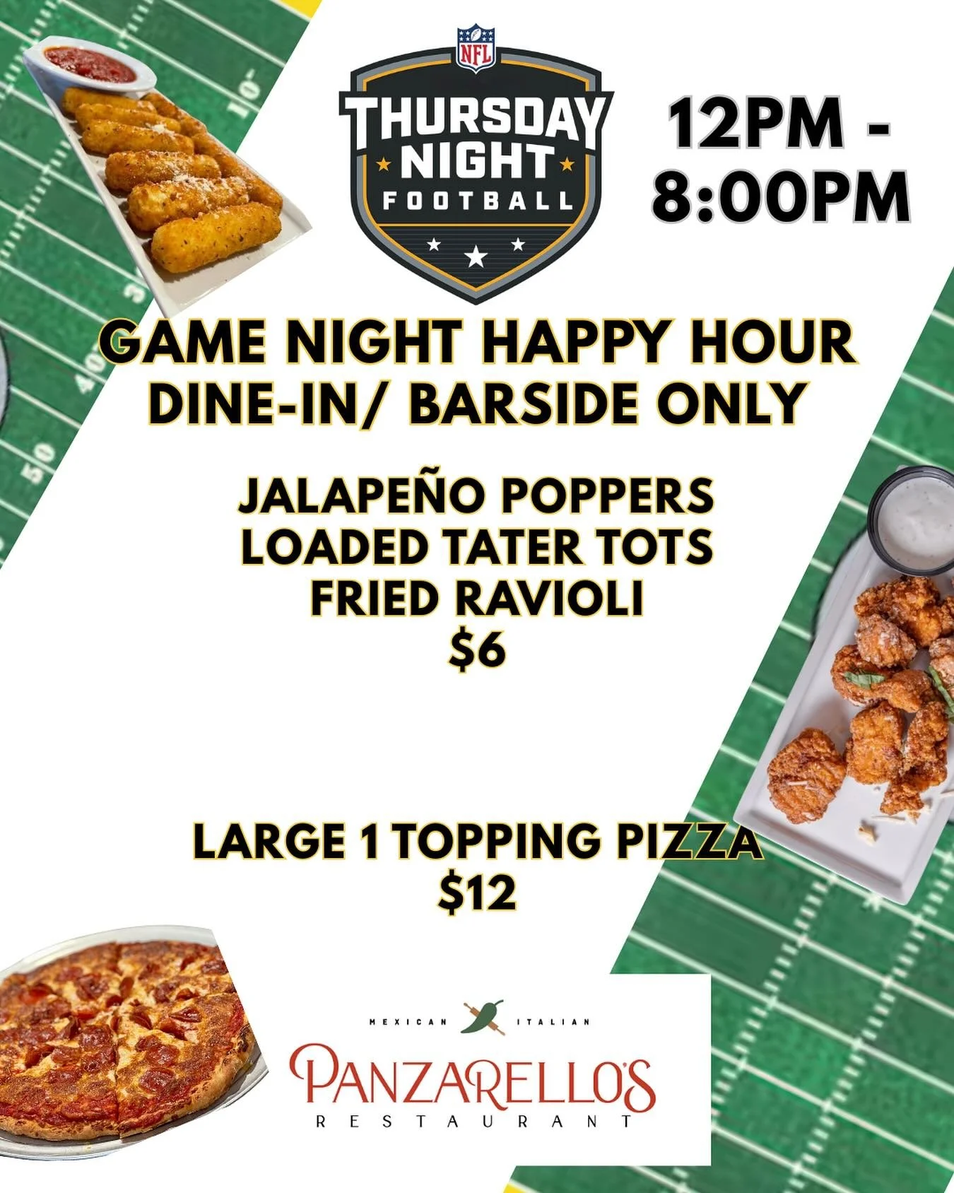 Thursday bar specials!! Bar/game day specials!! #panzarellos #panzarellosrestaurant #foodies #eatupland