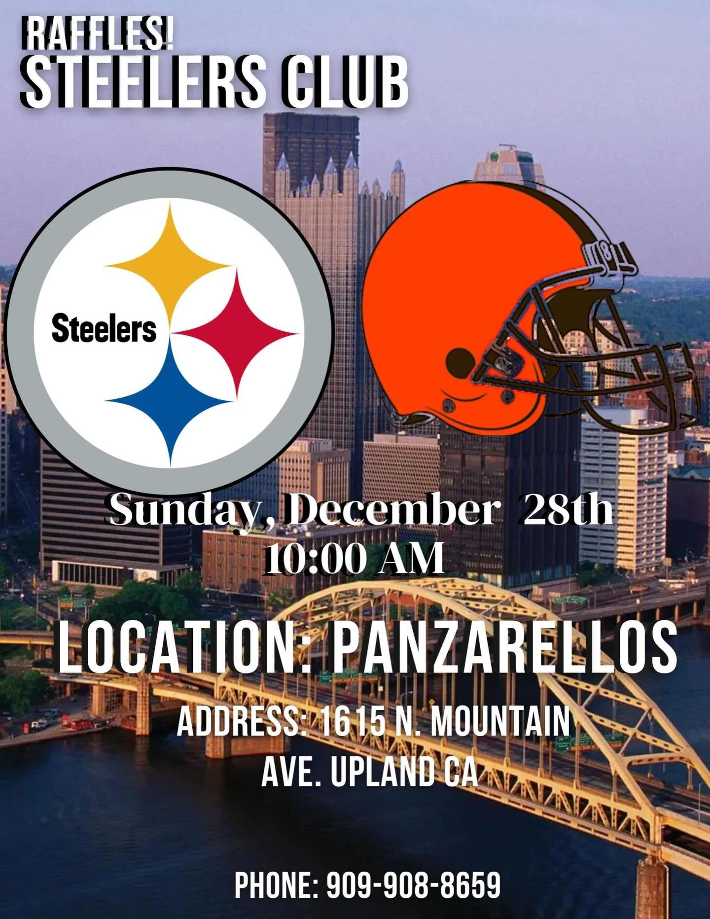 Let&rsquo;s do this!!! Make your reservations!!! #panzarellos #panzarellosrestaurant #steelernation #steelers #pittsburghsteelers #steelerfootball