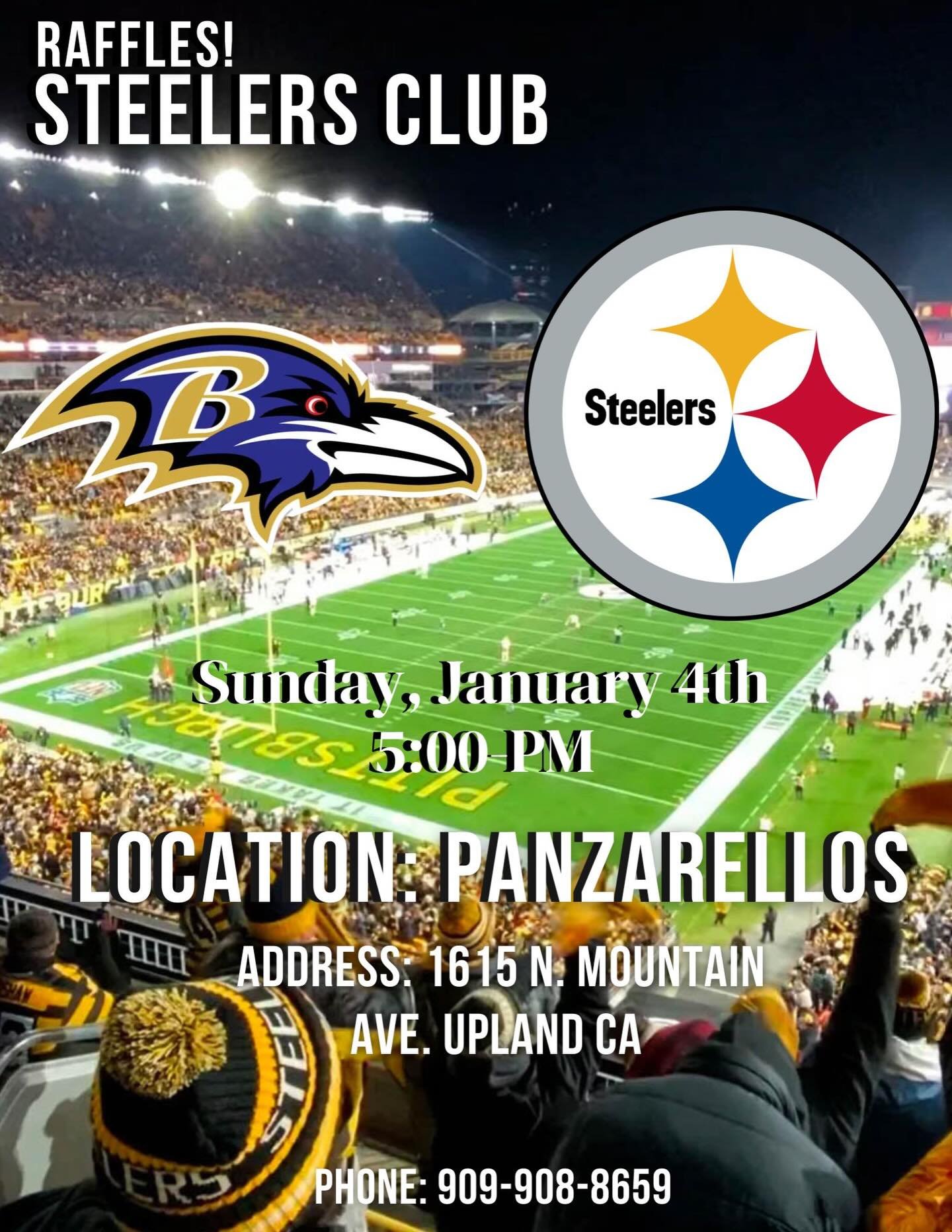 Make your reservations now! #panzarellos #panzarellosrestaurant #steelers #pittsburghsteelers #steelersfootball