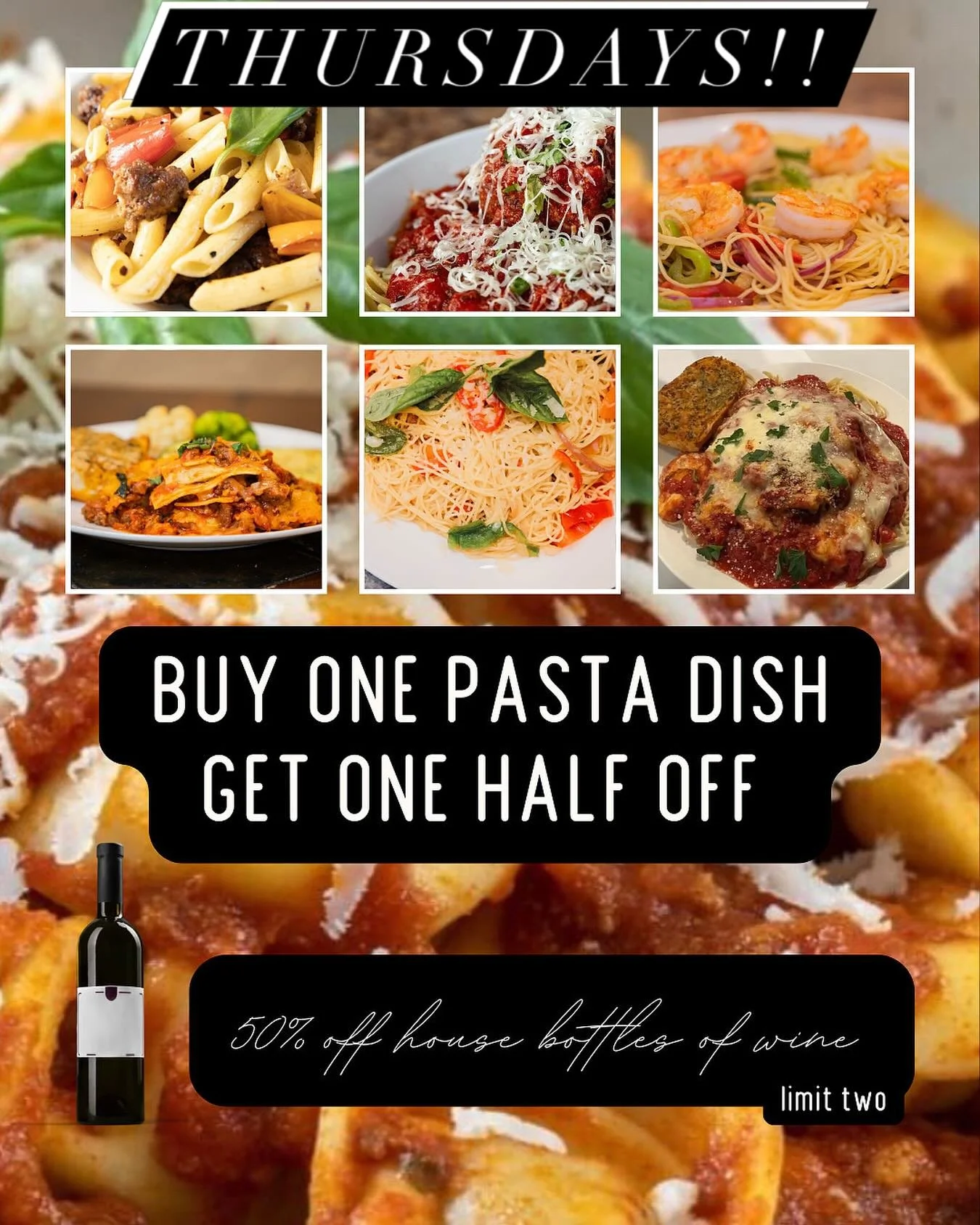 Every Thursday!! #panzarellosrestaurant #upland #foodies #eatupland