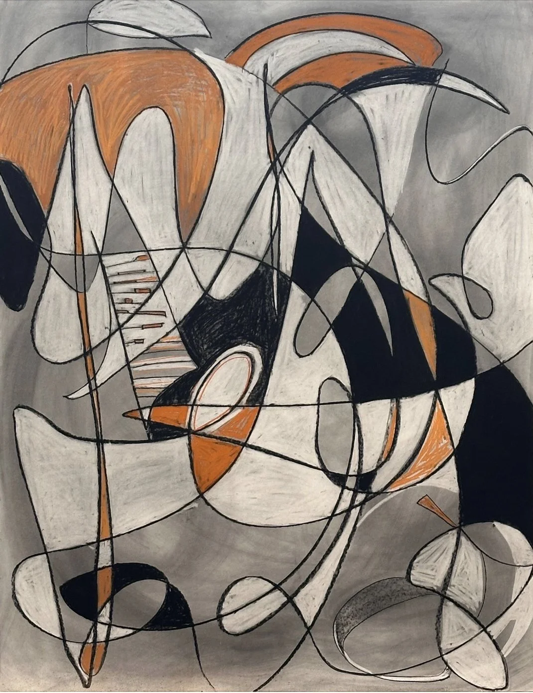 My Main Squeeze, 2026, Charcoal and conte crayon on paper