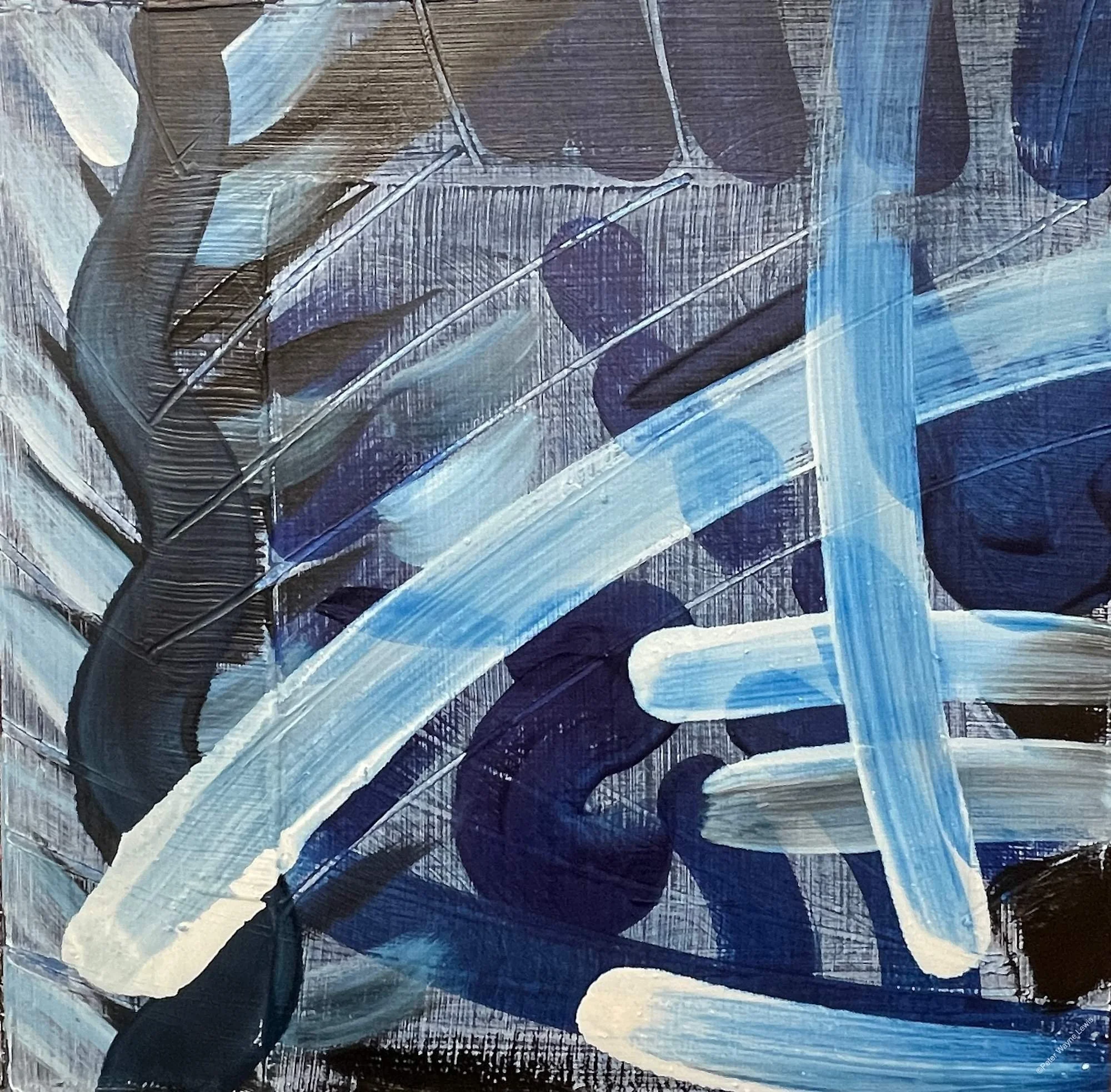 Bounce # 8, 2022, Oil on Panel, 12 x 12 in