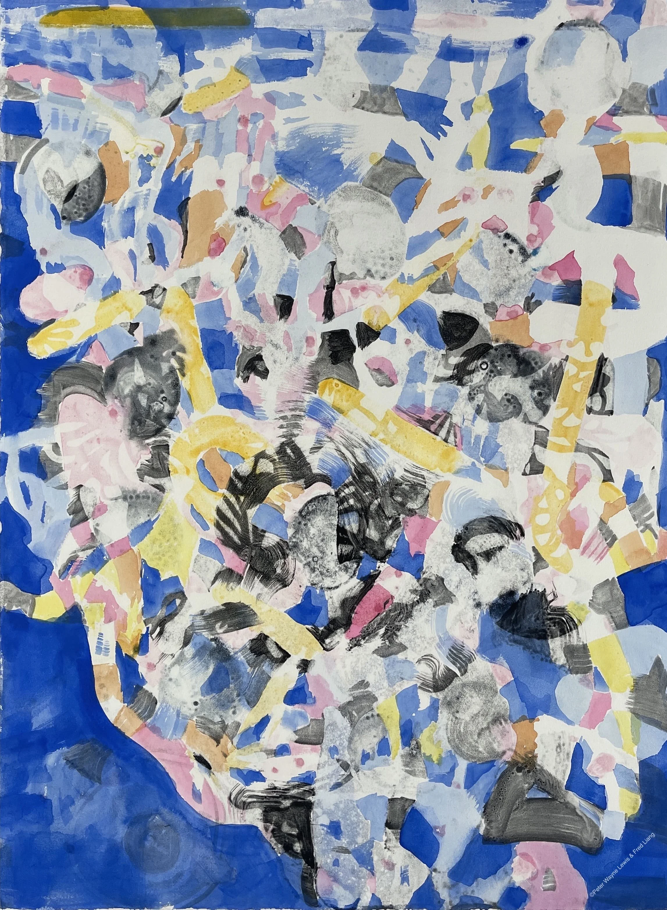 Boston Booster # 26 (Collaboration: PWL & FHCL), 2021, Monoprint on Paper, 30 x 22 in
