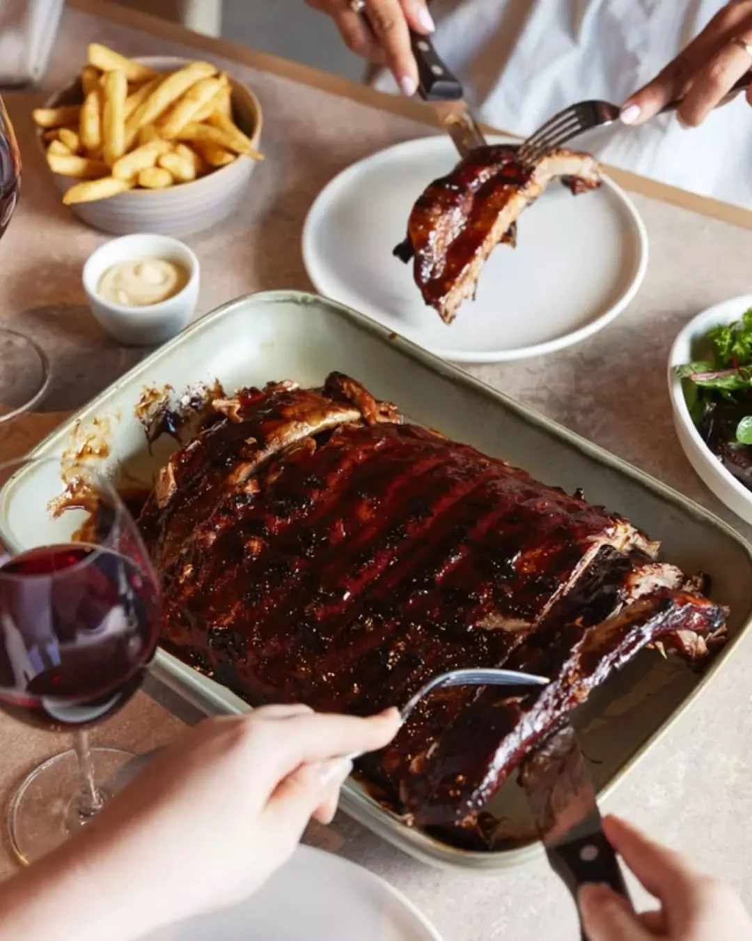 In case it wasn't obvious... this is our one true love ❤️ our all-famous ultra-juicy succulent ribs. An all-time favourite on the menu and a must-share this Valentine's Day (or any day really!), this is one love story we'll never get over.