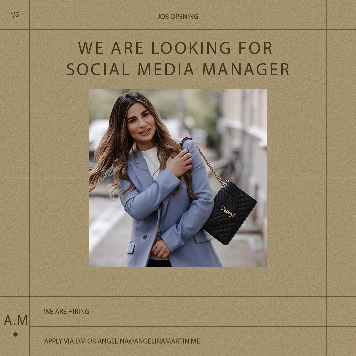 From June we have a job opening for Social Media manager to take care of Angelina Martin channels. Our lovely Anita @anit.love who&rsquo;s been managing salon social media is starting her new exciting adventure soon. It was great working together and