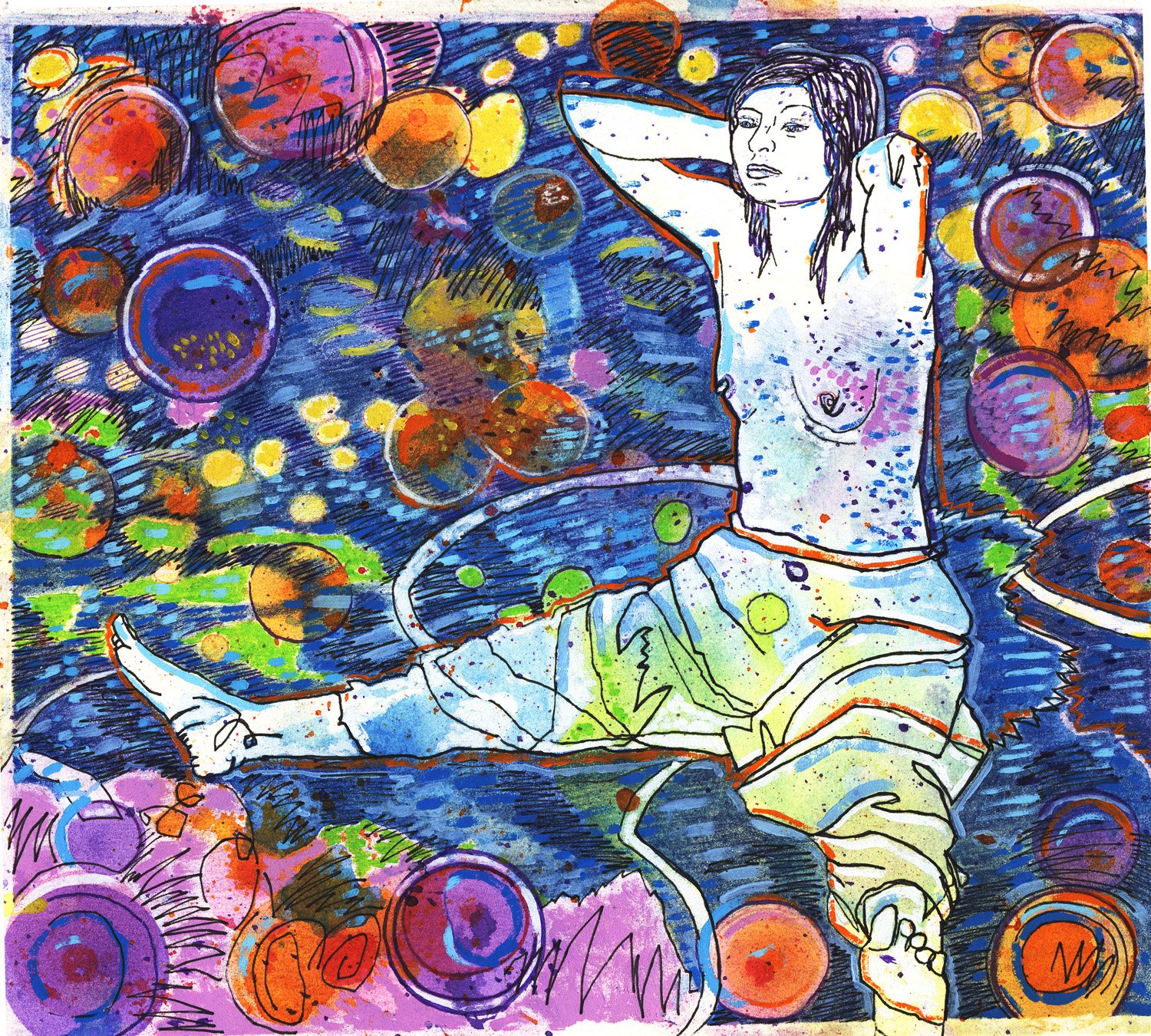 Original "Bubble Splash " Sophia Lindsay Burns