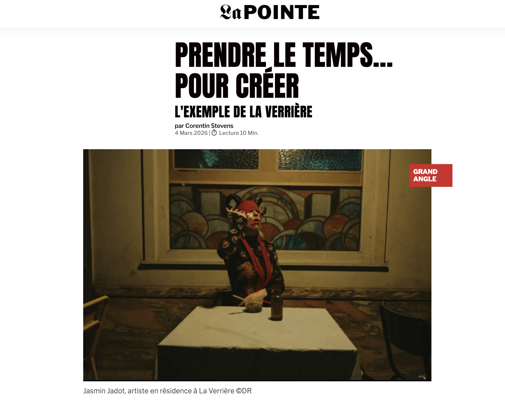 Article paru dans LA POINTE par Corentin Stevens