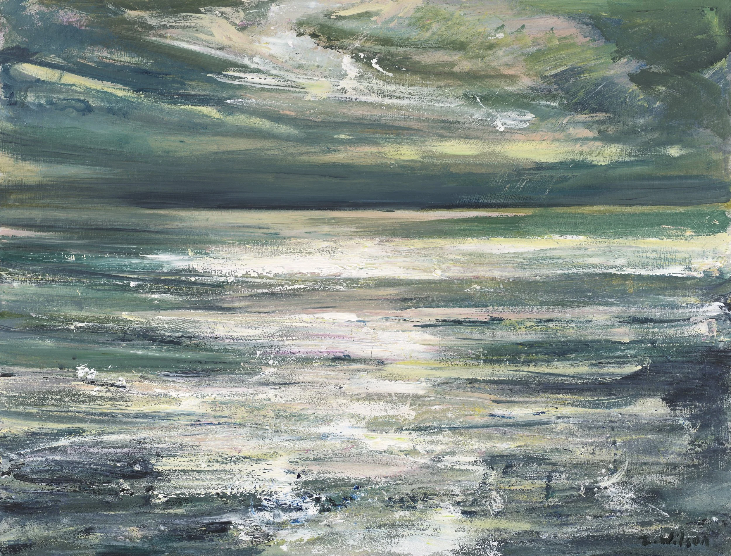Zanna Wilson, Evening Ferry Crossing Sound of Mull