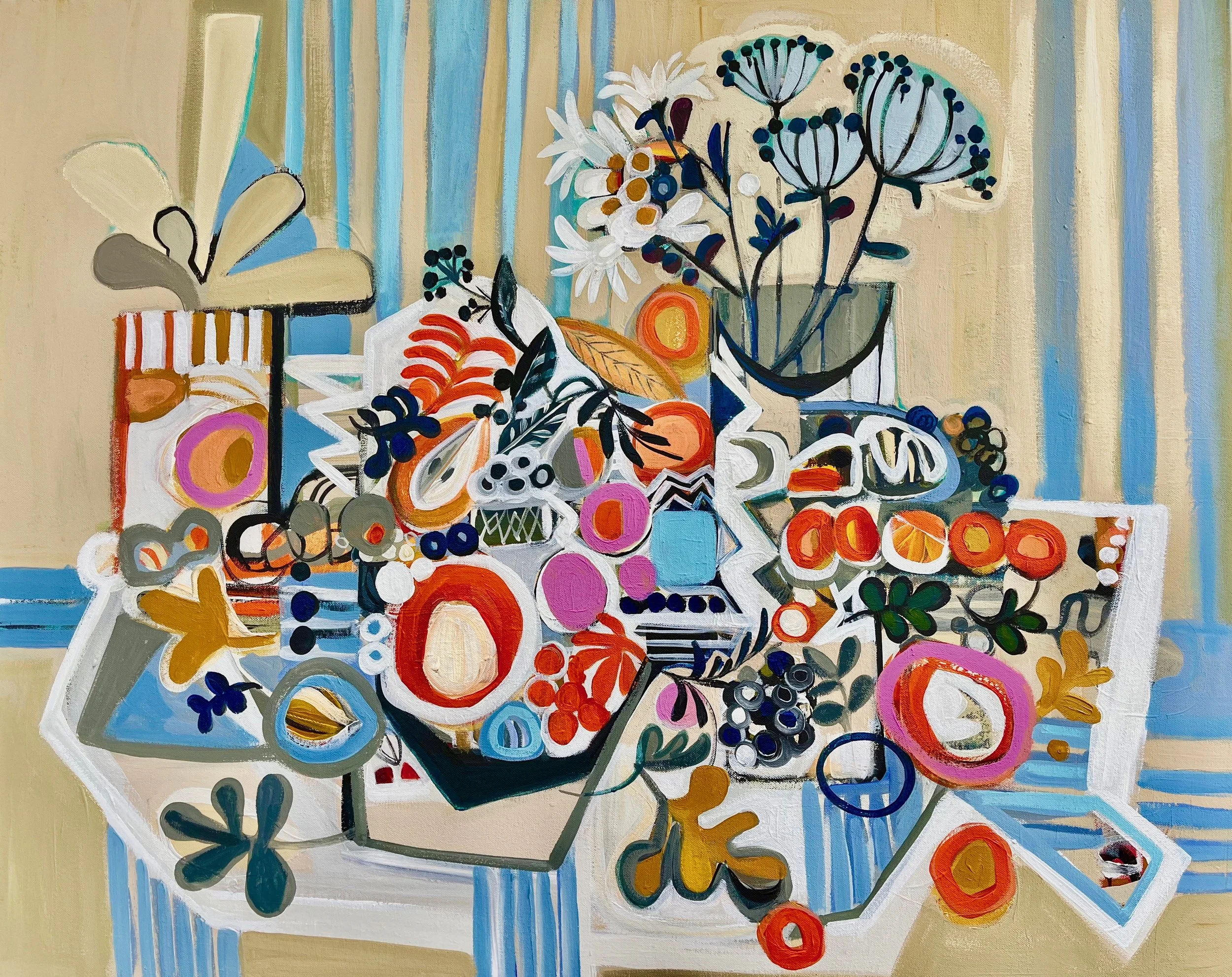 Marissa Weatherhead RCA, Striped with Blue