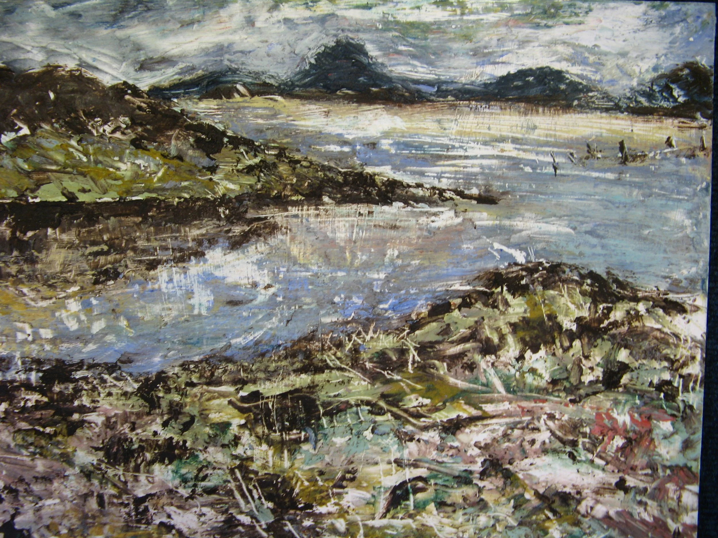 Zanna Wilson, Distinct Suilven, oil & beeswax on board, 19'x24', £1,200.JPG