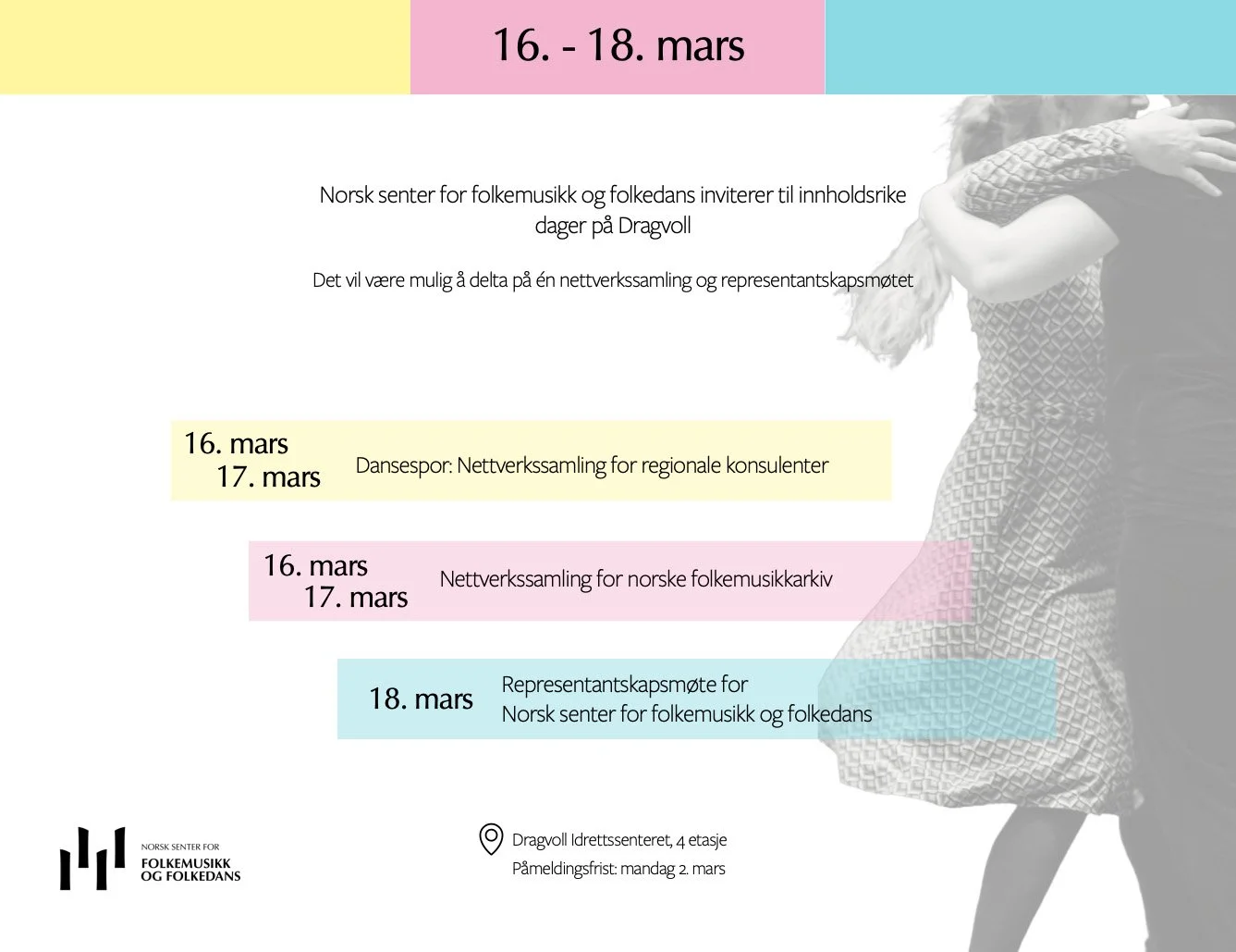 Tre dager med folkemusikk og folkedans i Trondheim