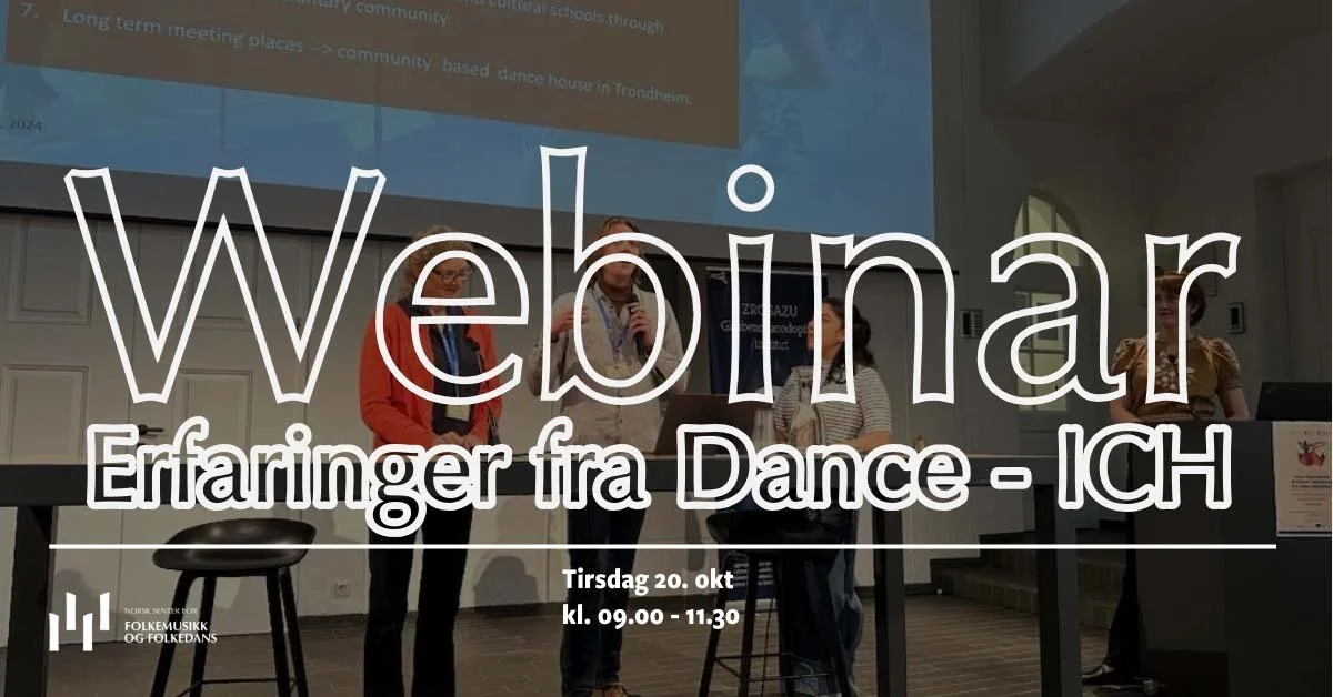 Webinar, Erfaringer fra Dance-ICH