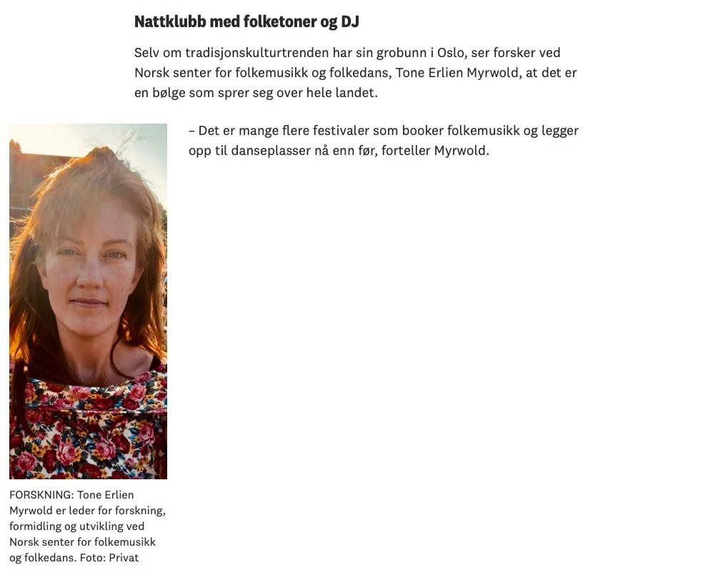 Namdalsavisa 29.07.2025: Kultur, Gammeldans. Folkemusikk og folkedans er blitt mer populært enn på lenge: – Pappa sa det var et bra sjekketriks
