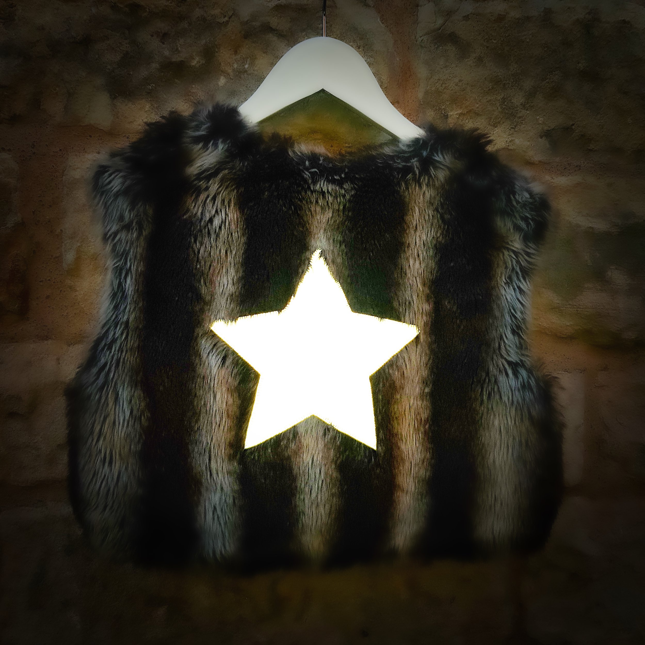 SparklewearUpcycledKidsVestStripyFurBackFlash.jpeg