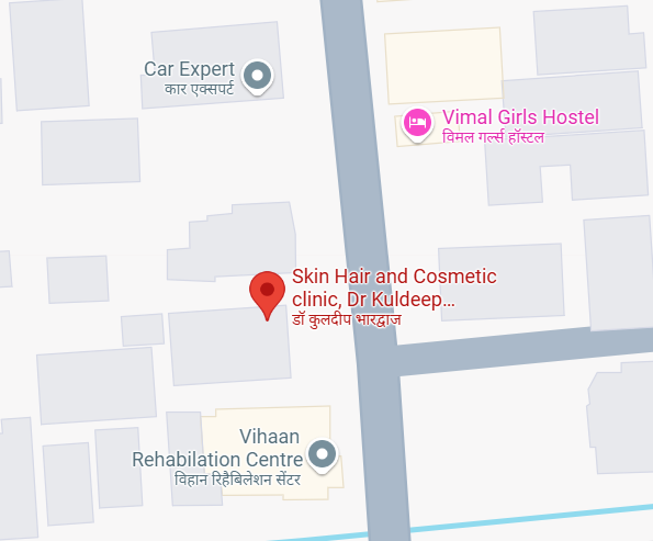 Wright Town, 2225/2, 1st Floor, Jabalpur, Madhya Pradesh 482002 refers to Skin Hair and Cosmetic Clinic, Dr Kuldeep Bhardwaj, MD