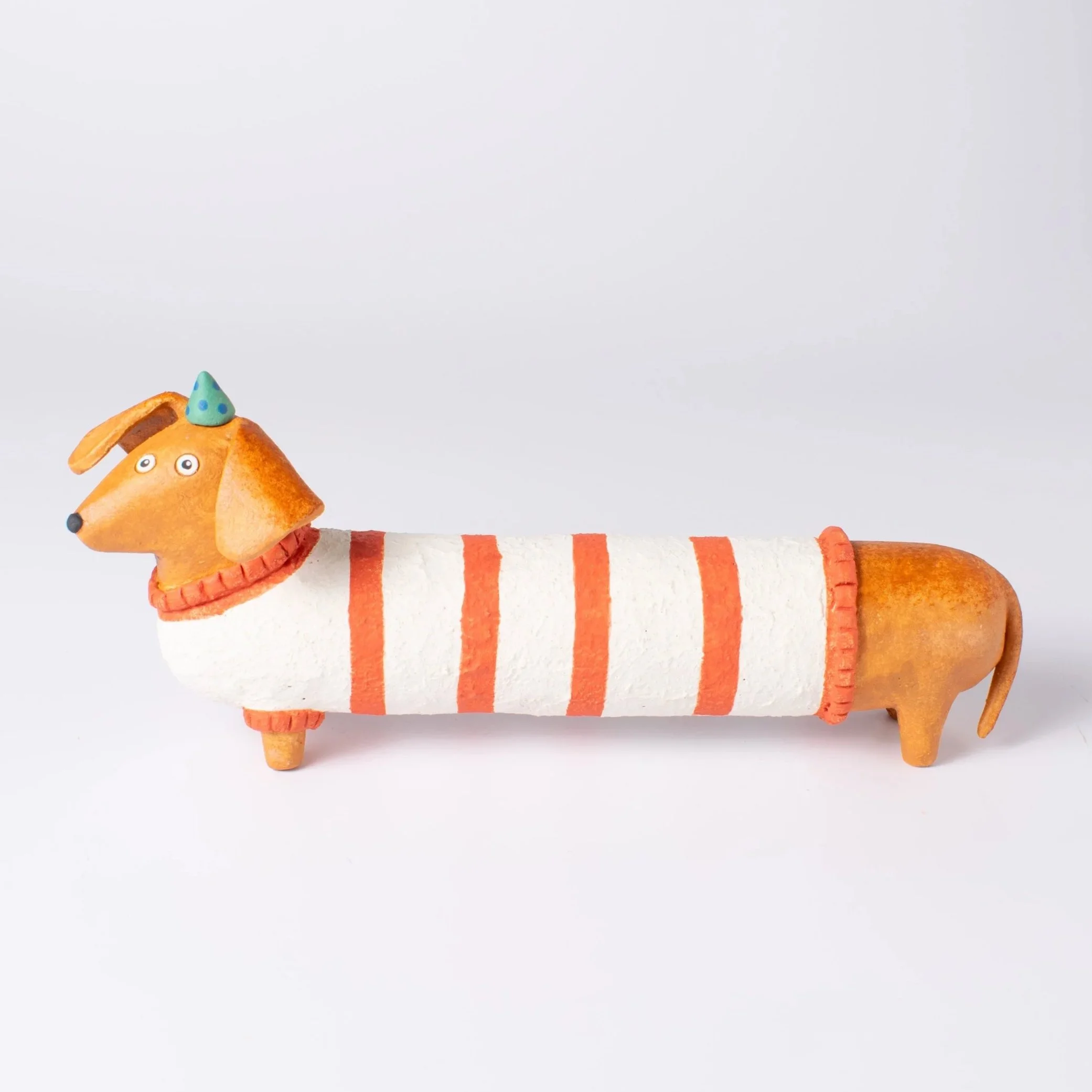 Sausage dog (stripy sweater)