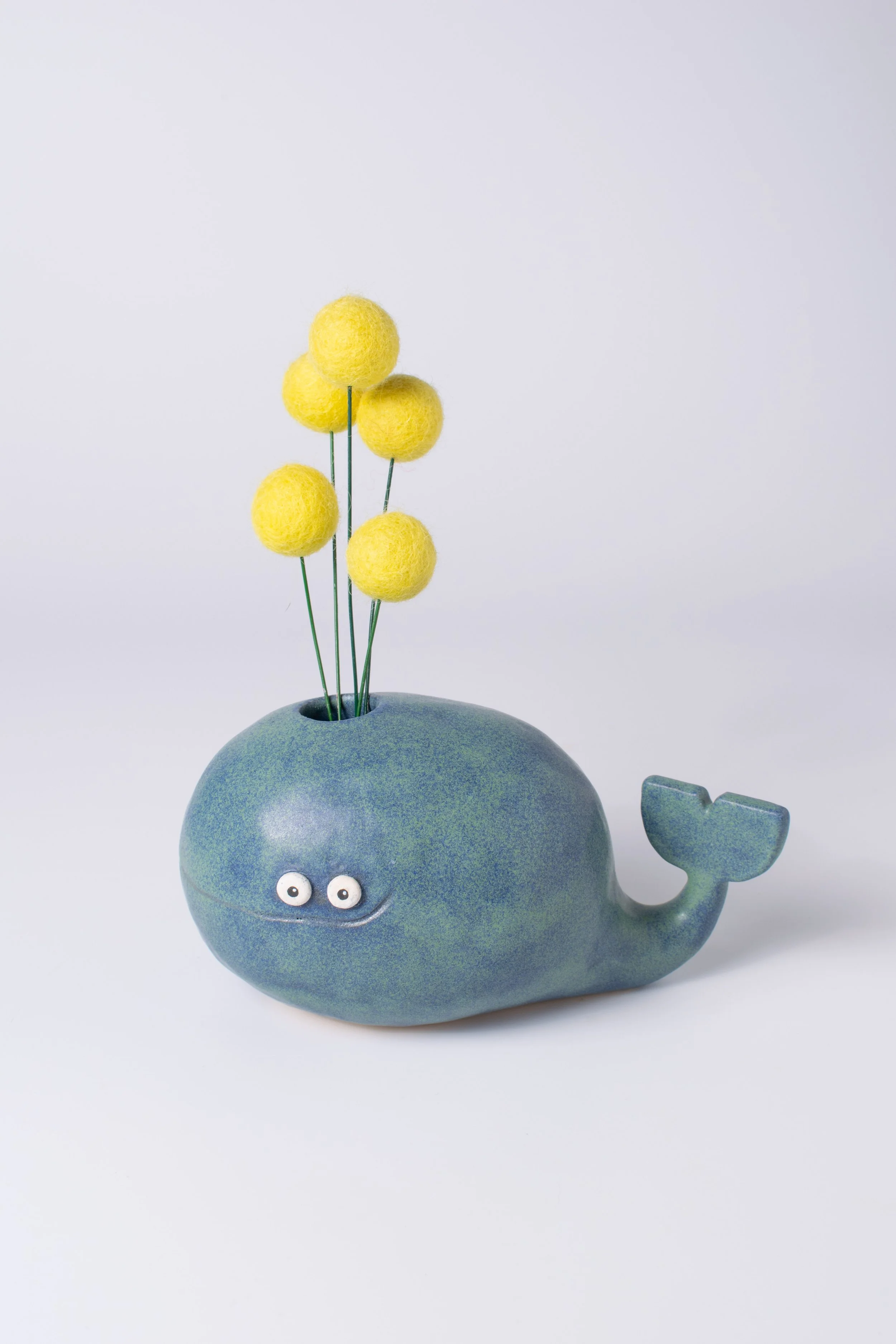 Blue whale vase