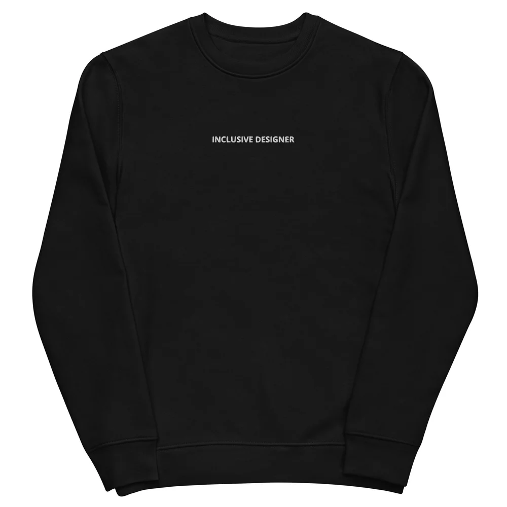 Inclusive Designer Premium Eco Sweater Black — Inclusive Creation