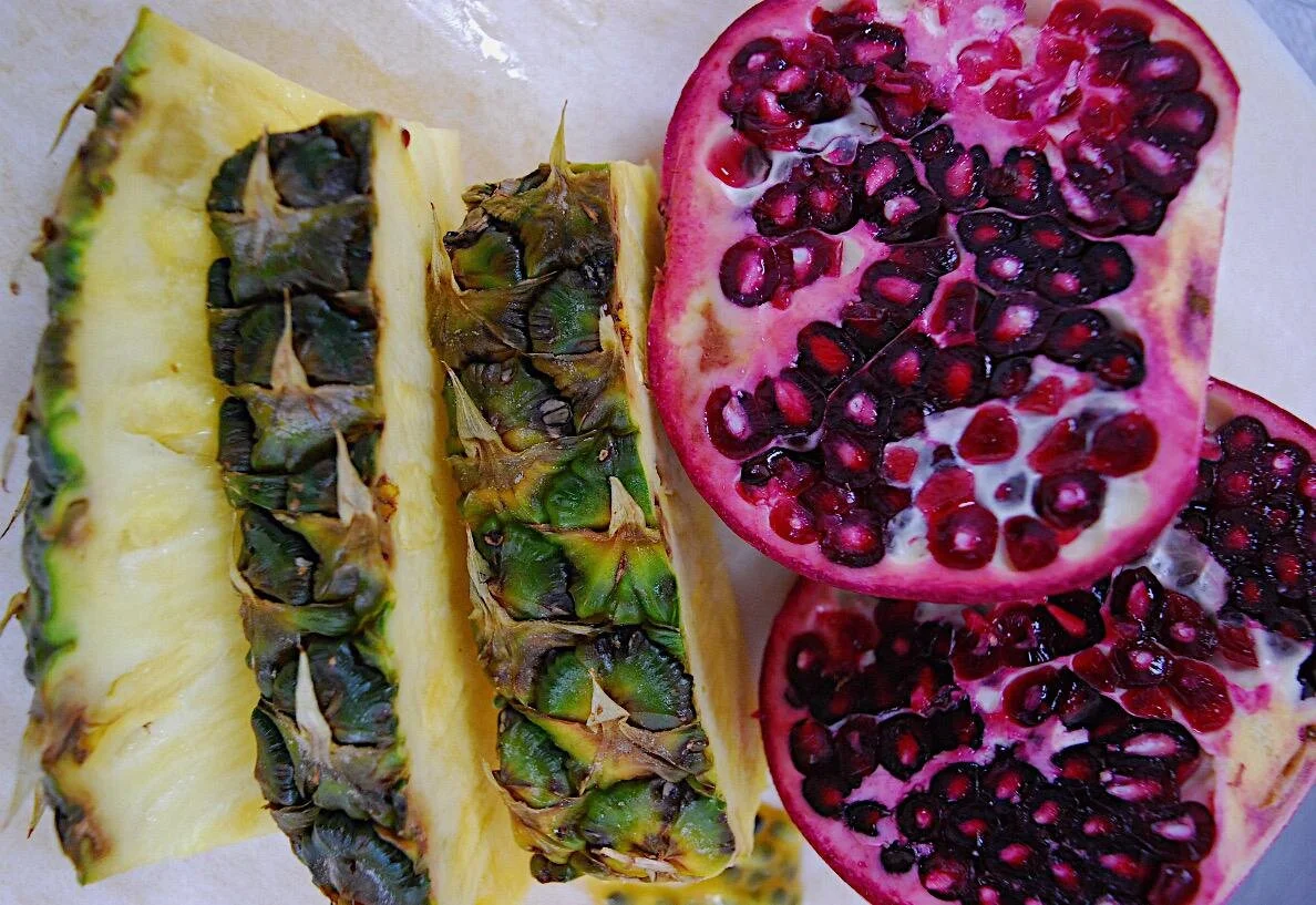 pineapple and pomegranate
