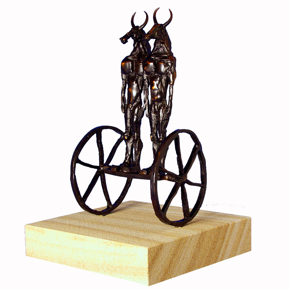 "Duo" 2004
Bronze, sandstone
32x17x14cm