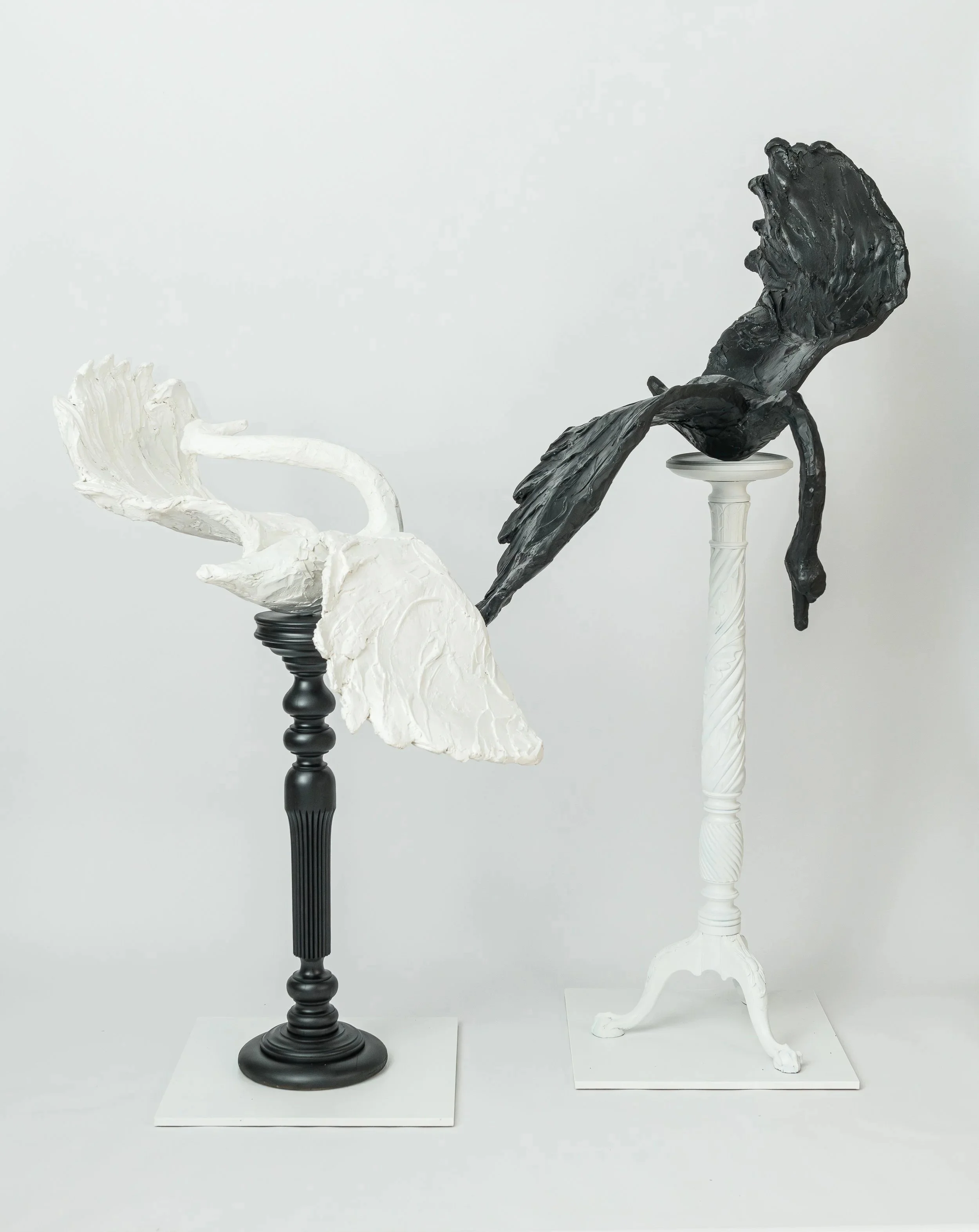 Odette & Odile
2026
Hydrostone, Stainless Steel, Fibreglass & Wood
