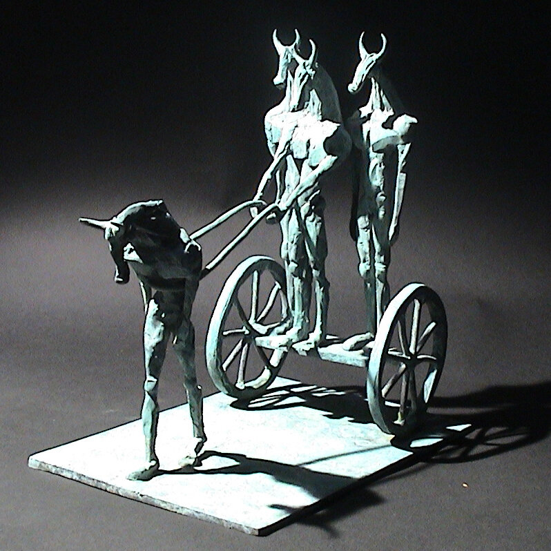 "Pulling Your Weight" 2003
Bronze
18x28x21cm