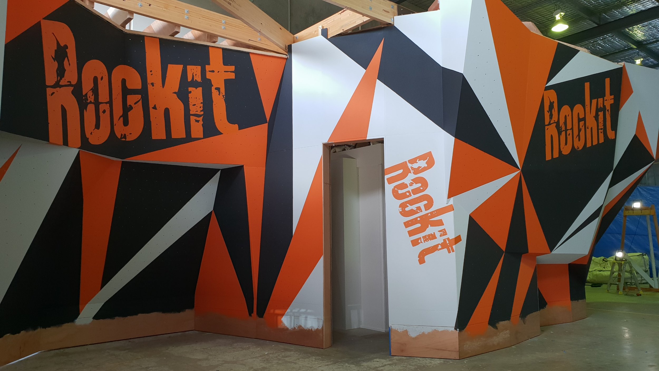 Rockit climbing gym mural