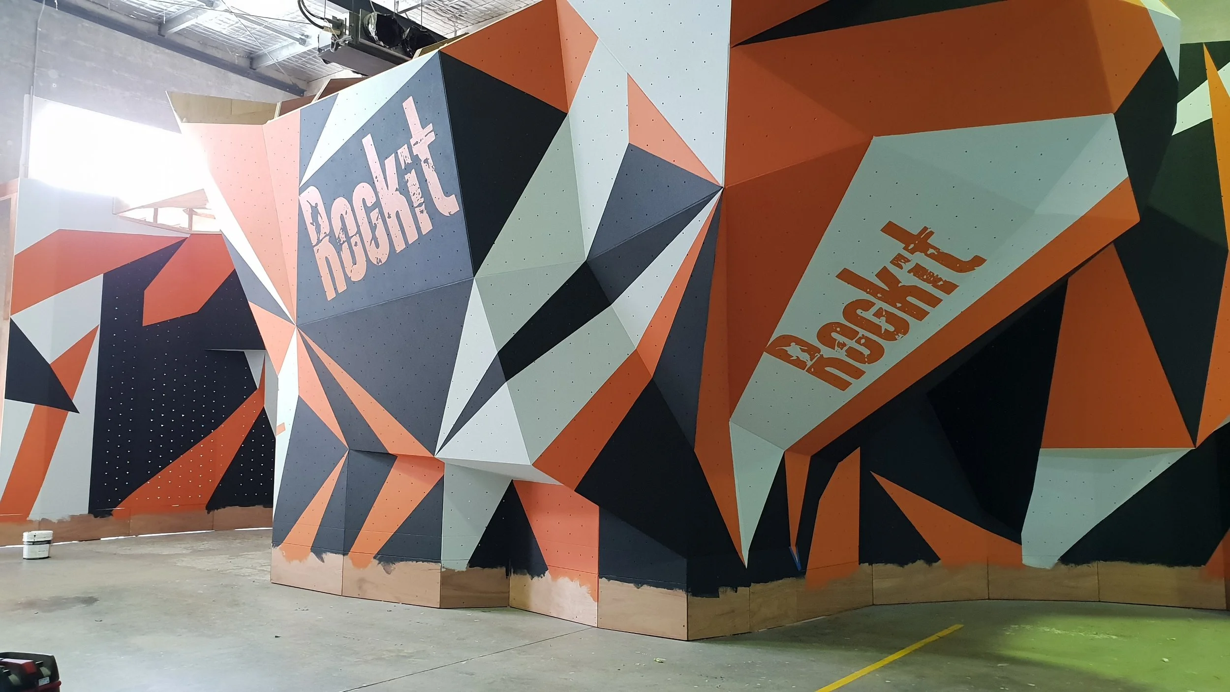 Rockit climbing gym mural