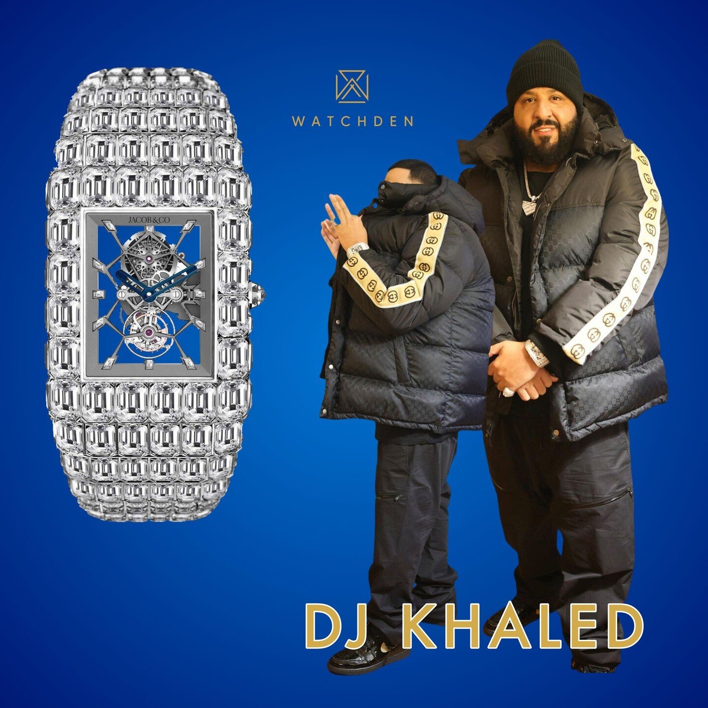 Music producer DJ Khaled was seen showing off his Jacob &amp; Co. Billionaire III. The timepiece&rsquo;s stunning case and bracelet are set with 260-carats of Emerald Cut diamonds, and its striking white gold case surrounds a skeletonised tourbillon 