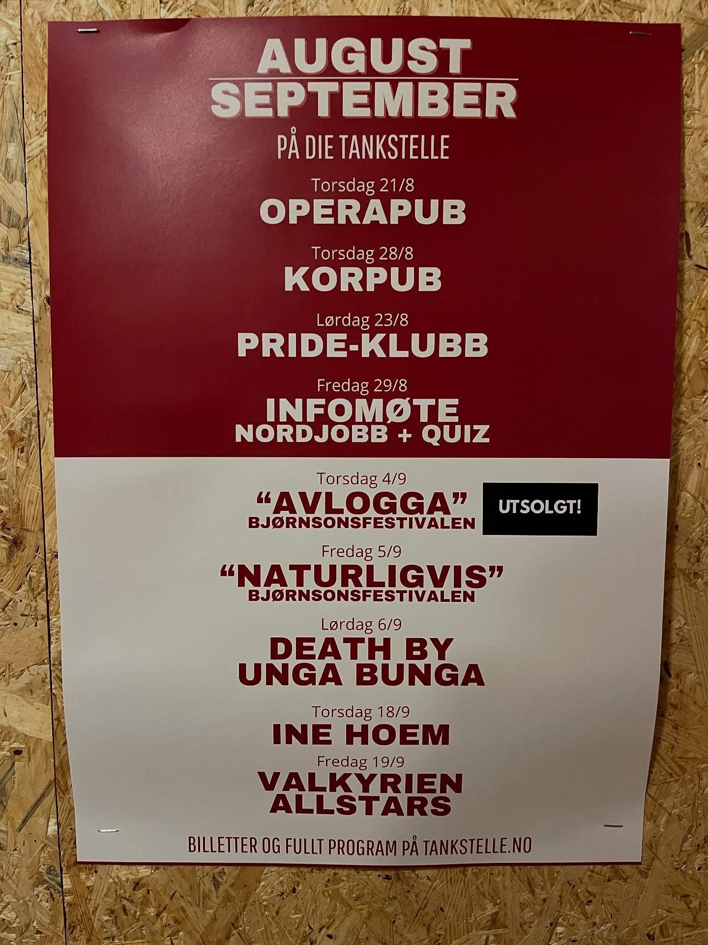 Det skjer MYE P&Aring; @dietankstellemolde i h&oslash;st. Dette er noe av det som skjer fremover. Billetter sikrer du p&aring; www.myldr.as / www.tankstelle.no 😎🥳