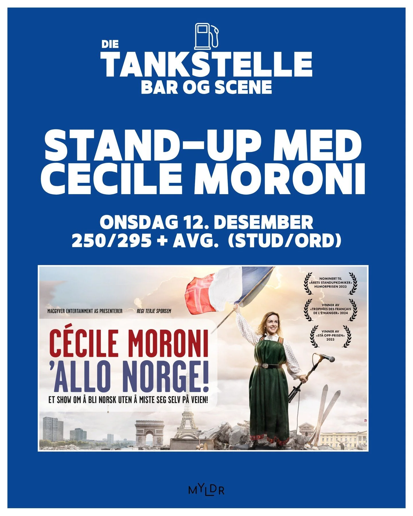 SJEKK den uka vi har!! Hele 6 arrangement, n&aring; skal det danses, skapes f&oslash;rjulsstemning og det skal flires🤩

😆 Onsdag 10. desember: Stand-up med C&egrave;cile Moroni: `Allo Norge p&aring; Die Tankstelle
🎧 Fredag 12. desember: Hege Linda