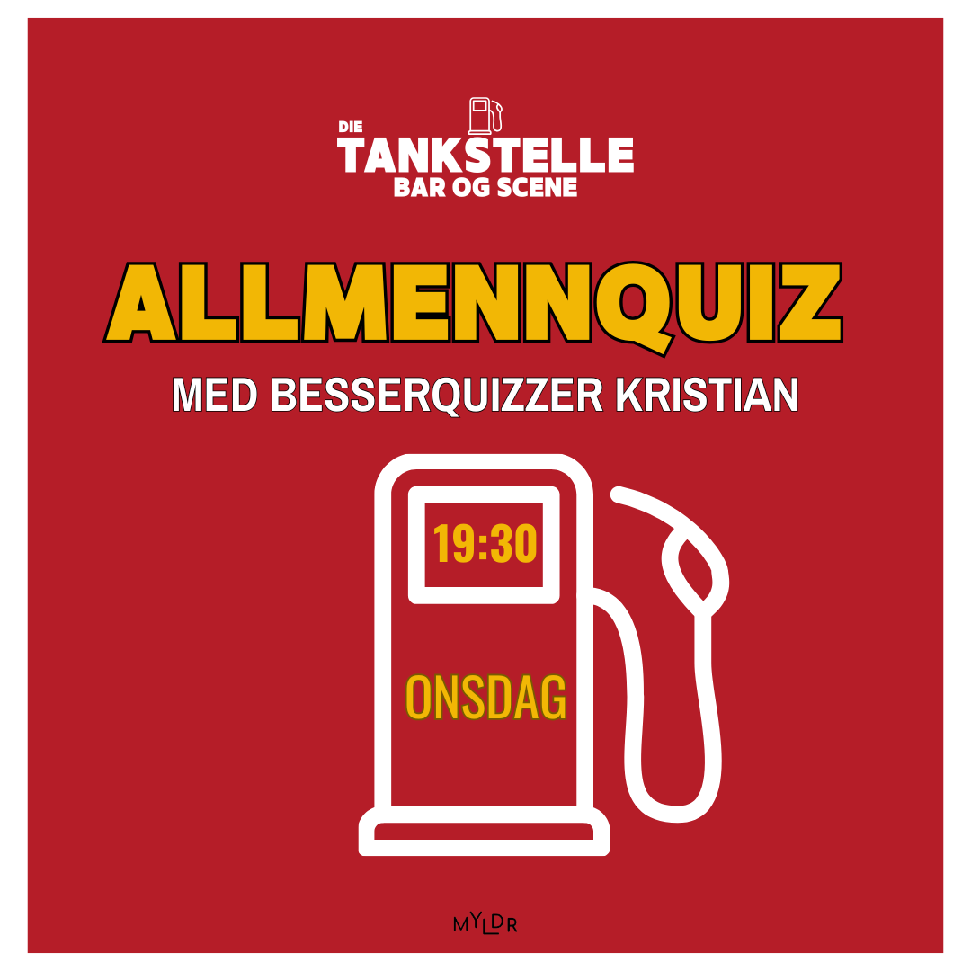 Allmennquiz i Molde –  onsdag 08. JULI - på Die Tankstelle