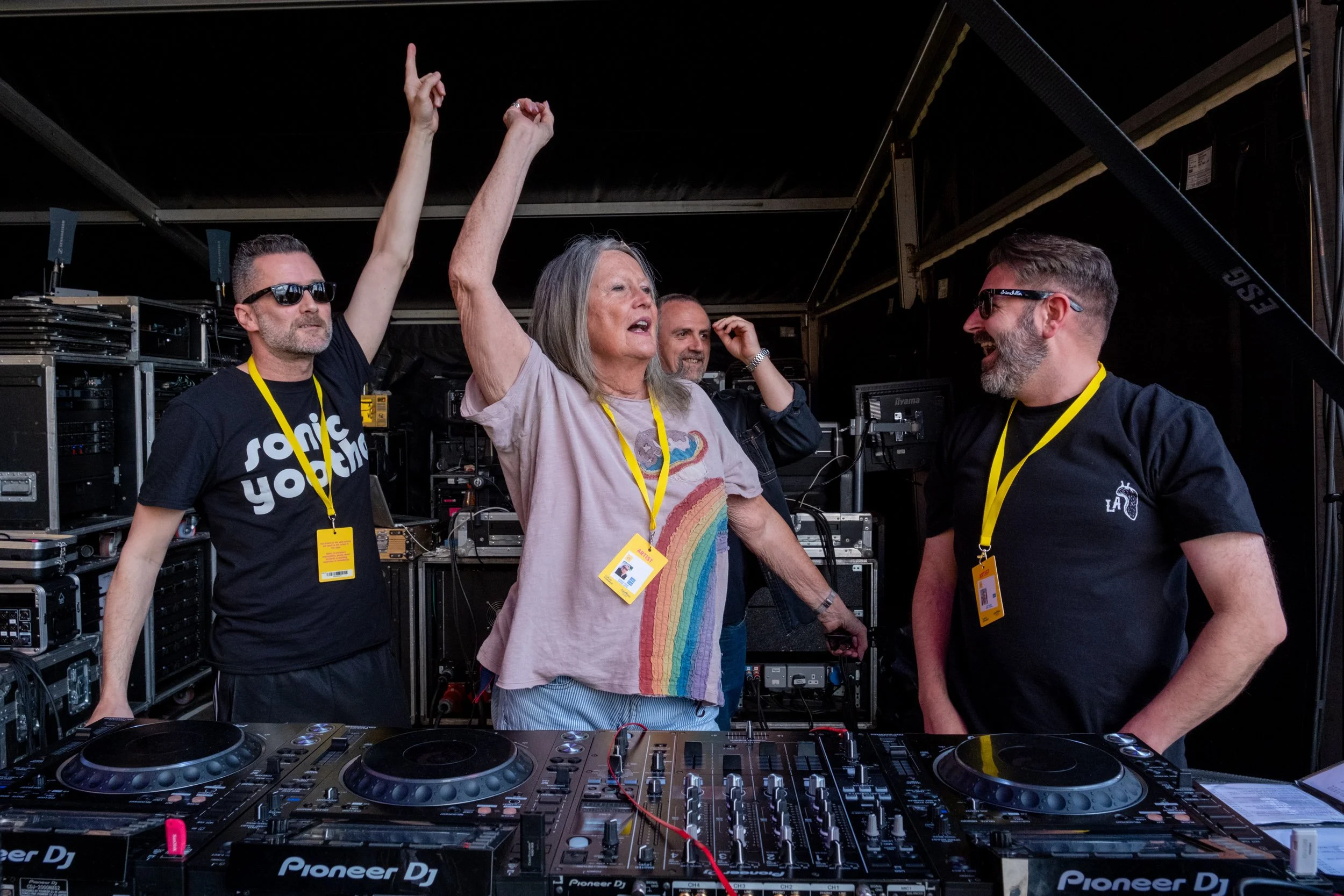 Sonic Yootha DJ at Eurovision Village with Sandie Shaw.